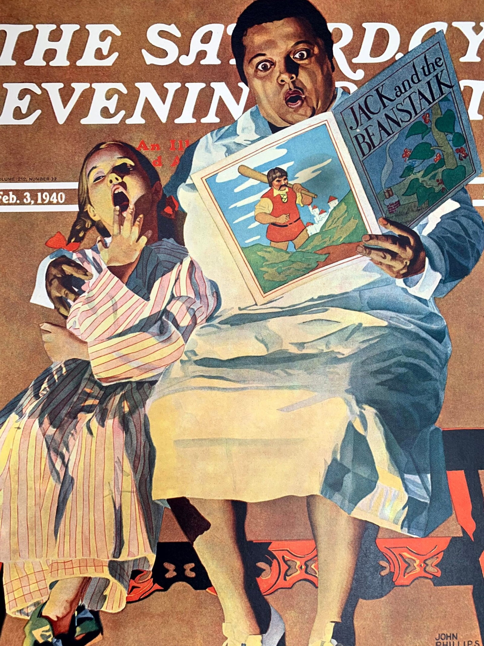 The Saturday Evening Post - Art John Phillips (1940) 22"X28" Newstand Poster LB - 3