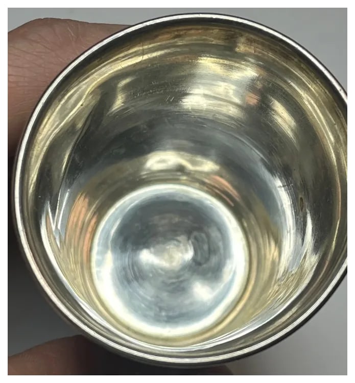 Antique Russian Sterling Silver Vodka Cup 84 - 7