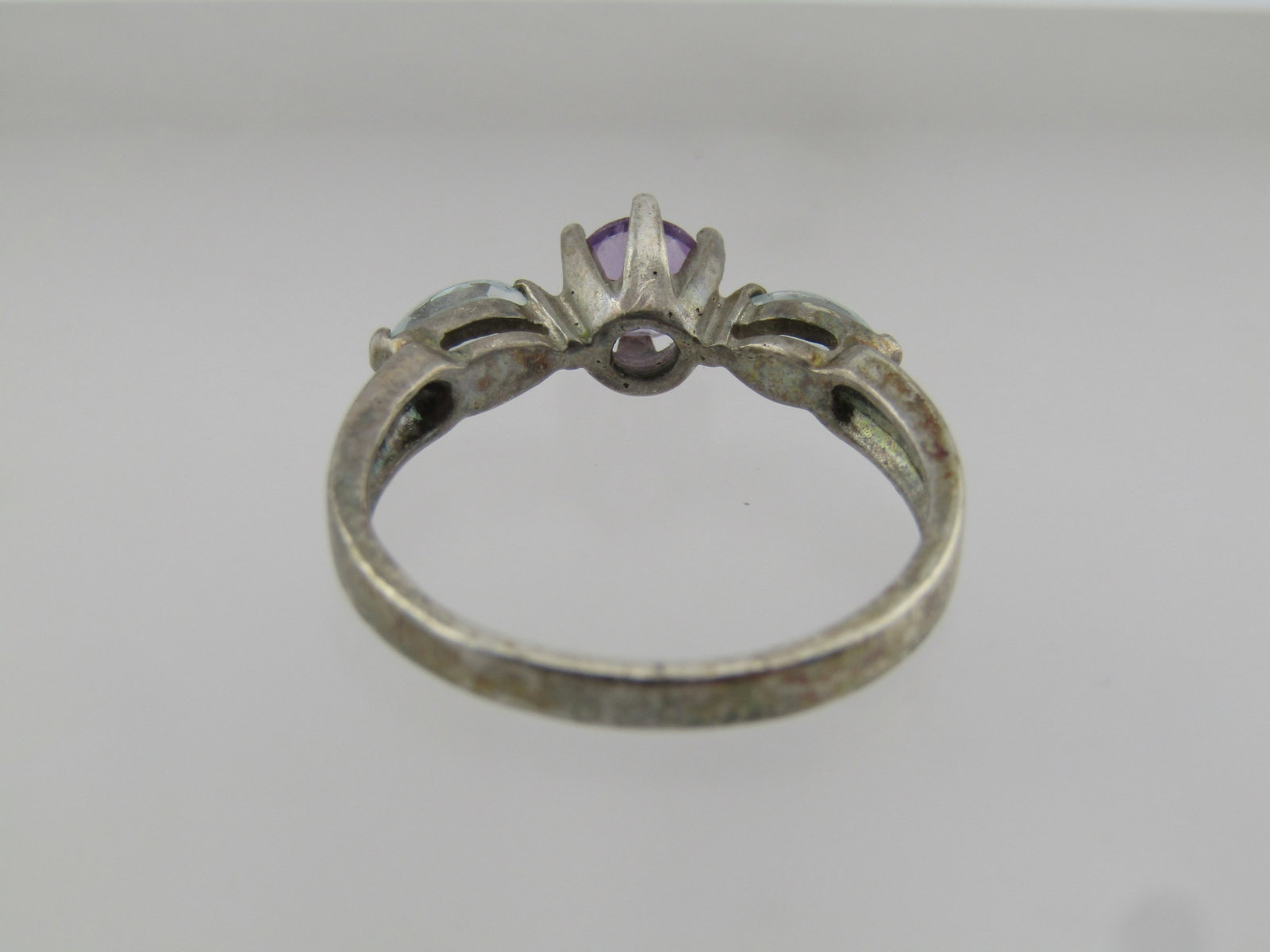 Vintage Sterling Amethyst Topaz Ring. Sz. 8.25, 1970's-1980's - 4