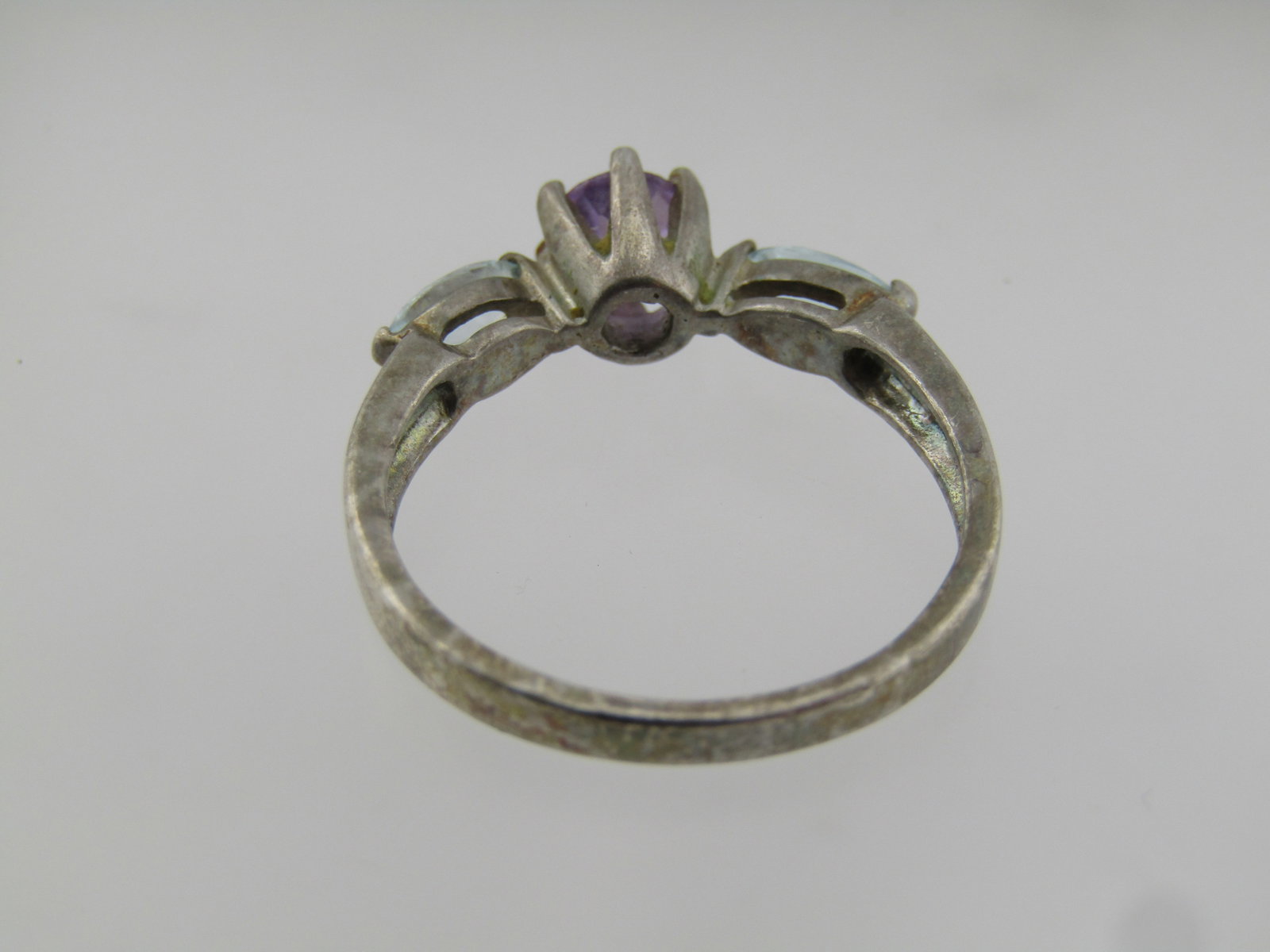 Vintage Sterling Amethyst Topaz Ring. Sz. 8.25, 1970's-1980's - 7