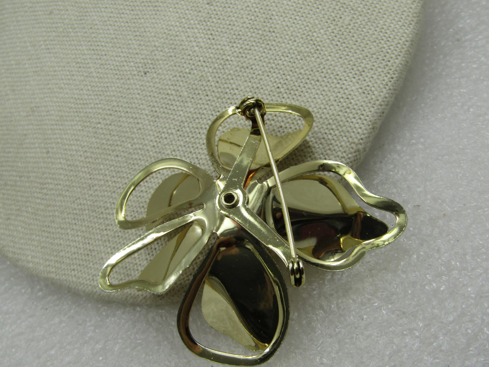 Vintage Gold Tone Tiered Bold Brooch, 2.25", 1960's - 4