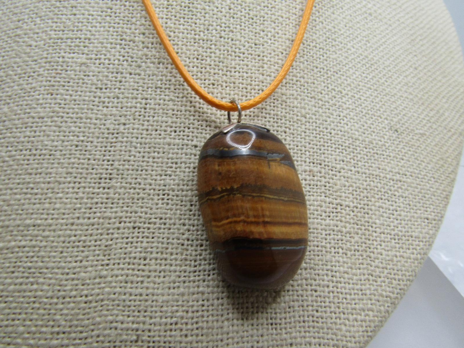 Tiger's Eye Nugget Necklace, 19" - 2