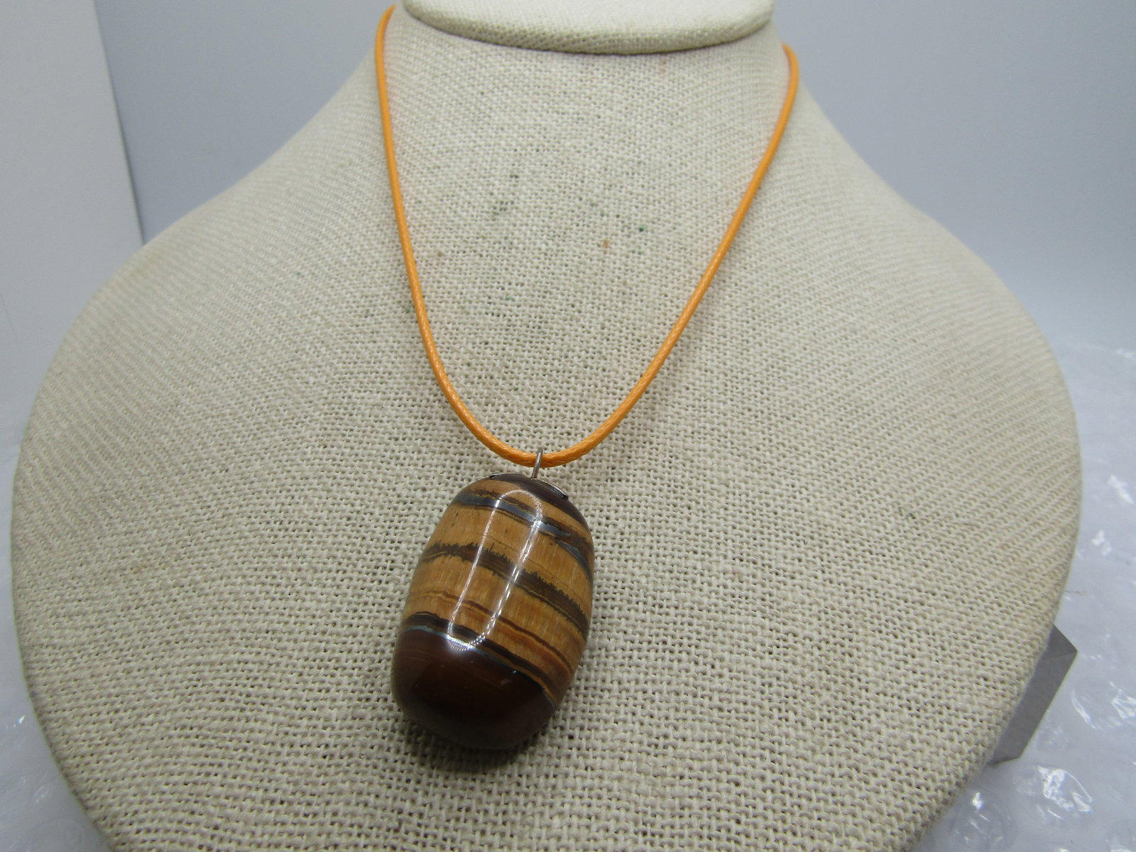 Tiger's Eye Nugget Necklace, 19" - 3