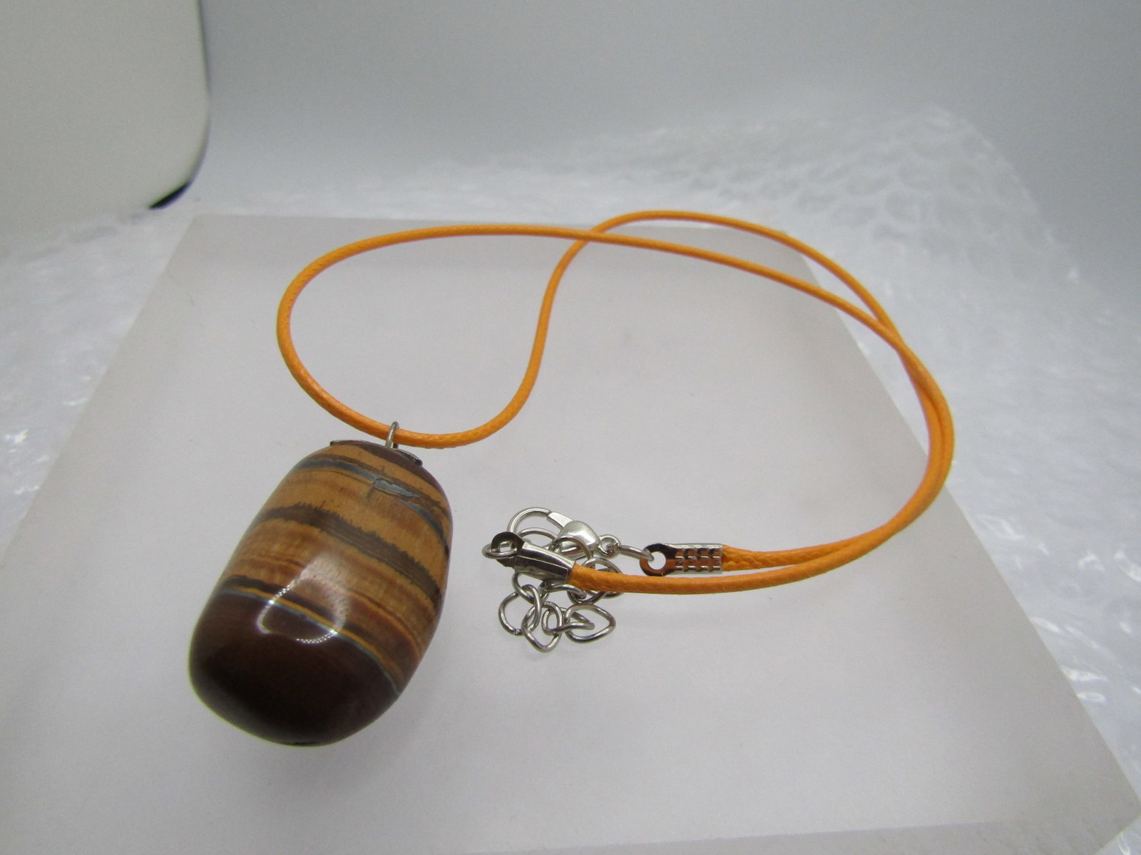 Tiger's Eye Nugget Necklace, 19" - 5