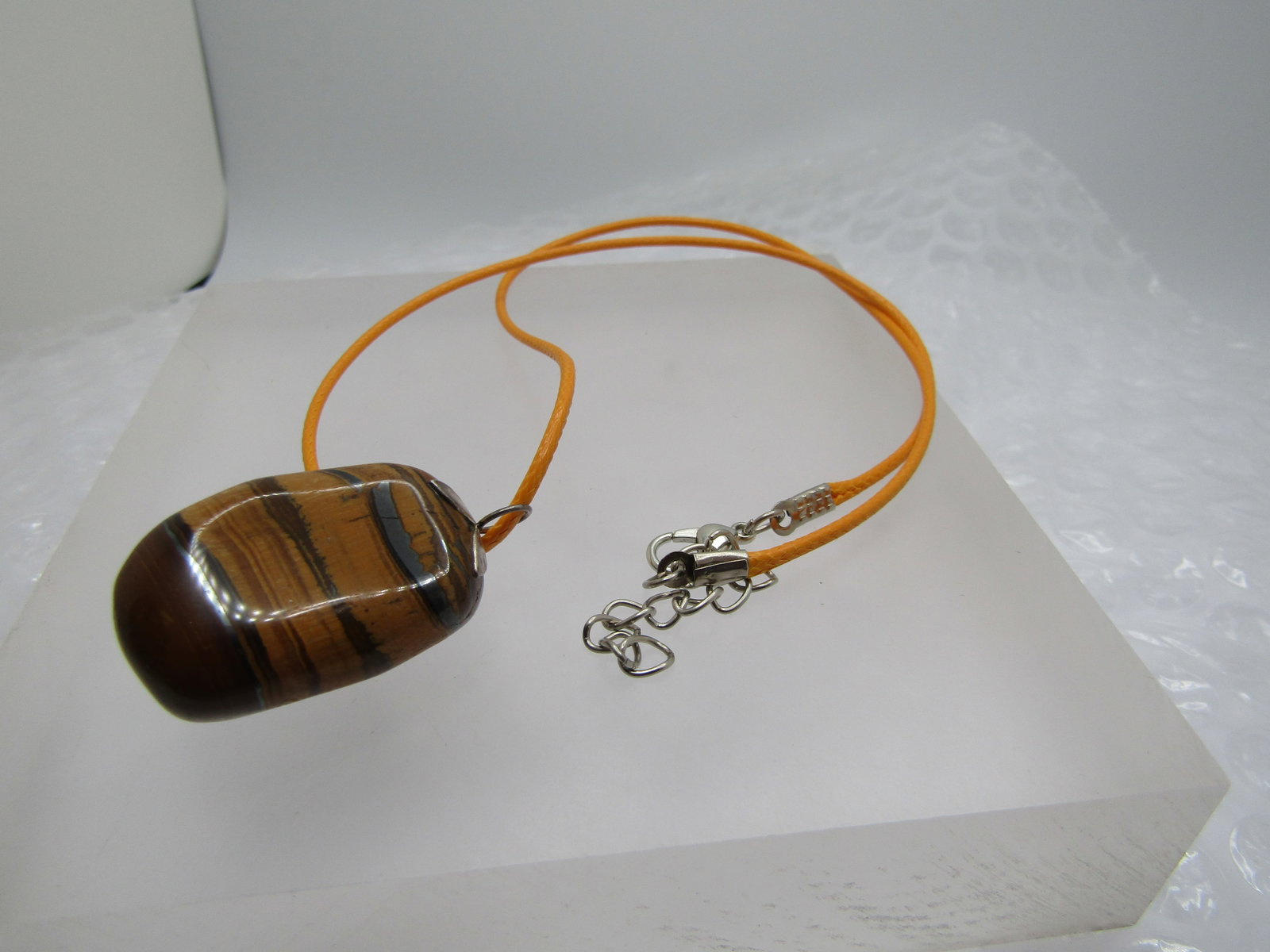 Tiger's Eye Nugget Necklace, 19" - 6