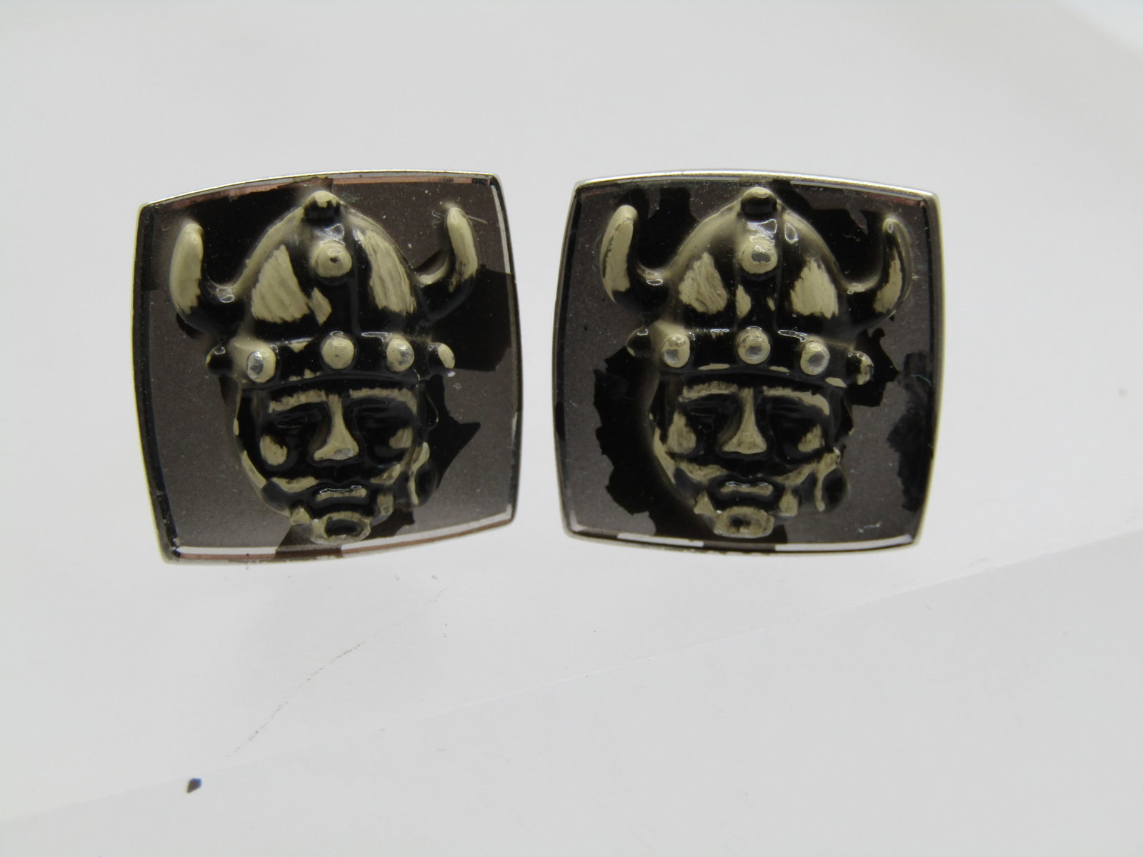 Vintage Gladiator Cufflinks, Silver tone, 1950's-1960's - 3