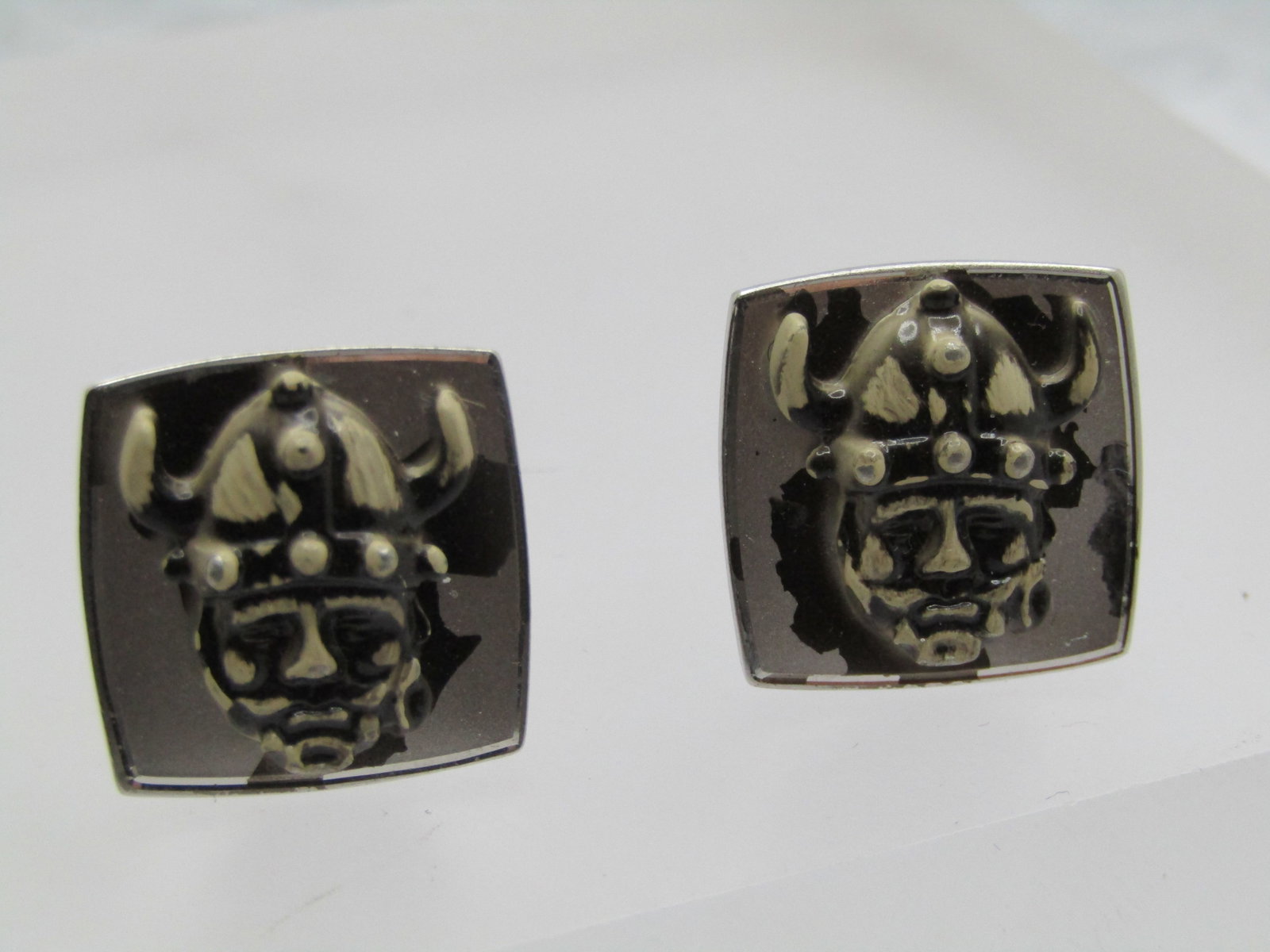 Vintage Gladiator Cufflinks, Silver tone, 1950's-1960's - 4