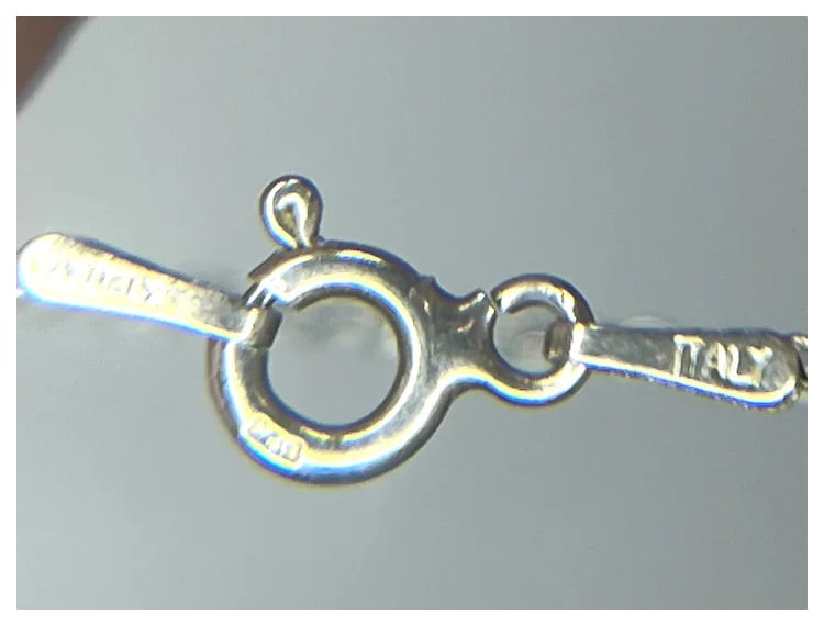 Vintage Sterling SIlver Class Ring Charm on Italian Sterling SIlver Chain - 7