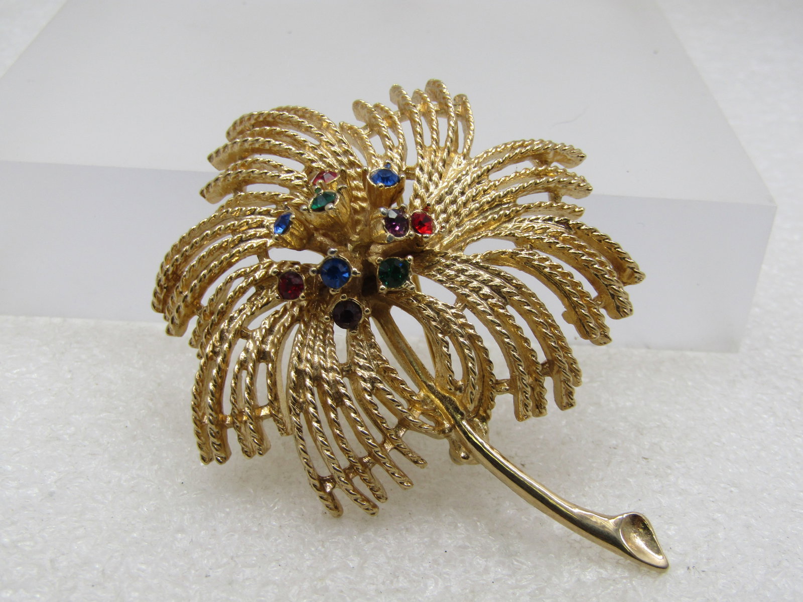 Vintage Rhinestone Firecracker Blossom Brooch, Sarah Coventry, 1960's-1970's - 4