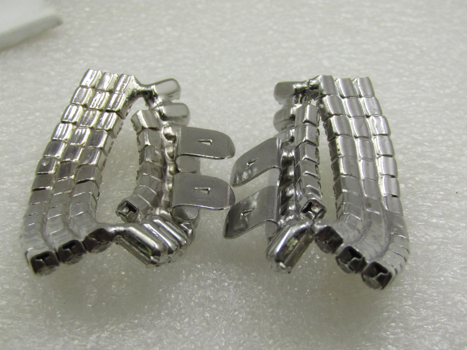 Vintage Clear Rhinestone Shoe Clips, 2.25", Baguettes/Round - 5