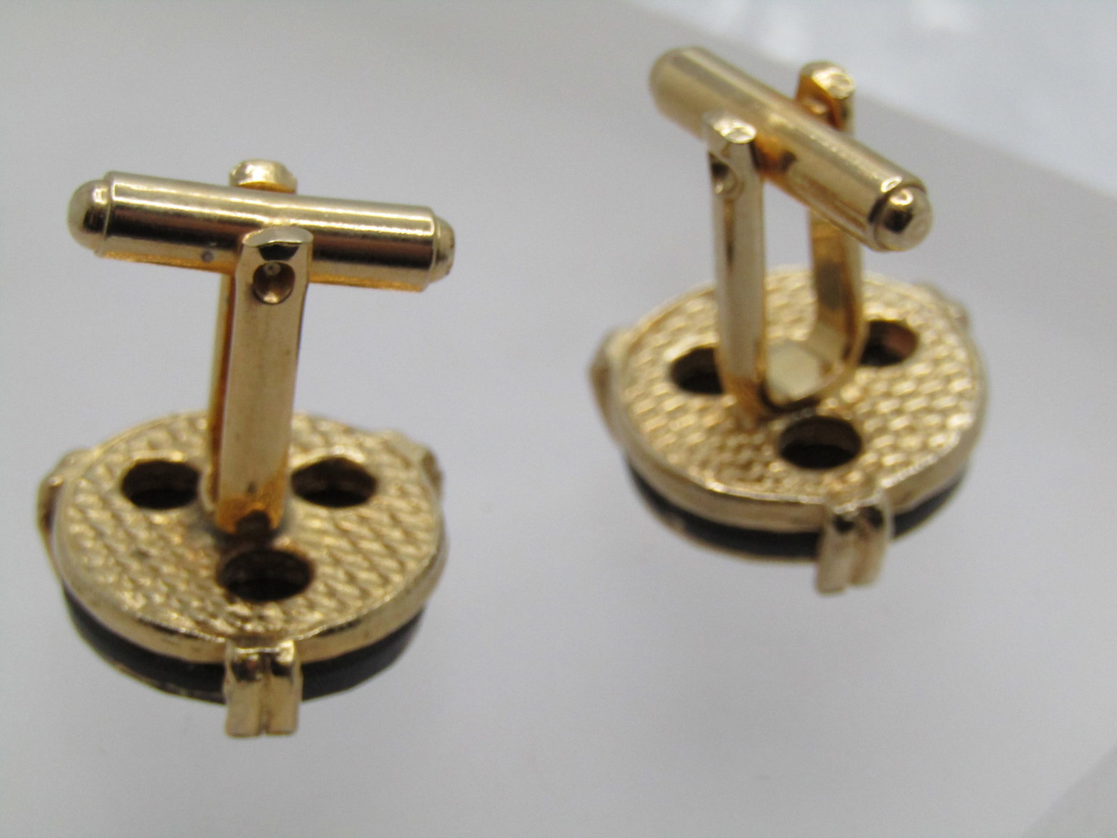 Vintage Black and Gold Gecko Cufflinks, 1960's-1970's - 4