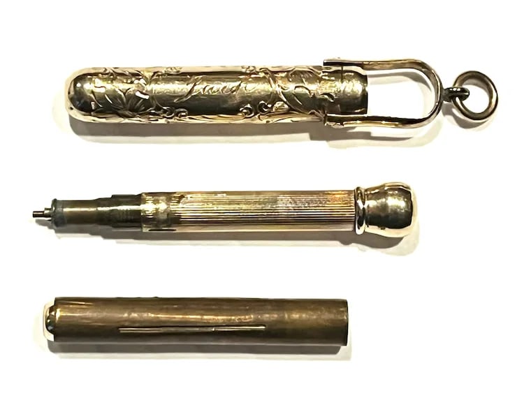 Antique Victorian 9k Gold Mechanical Pencil - 3