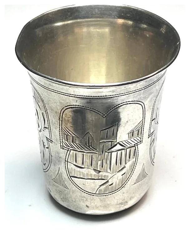Antique Russian Silver Vodka Cup 84 - 2