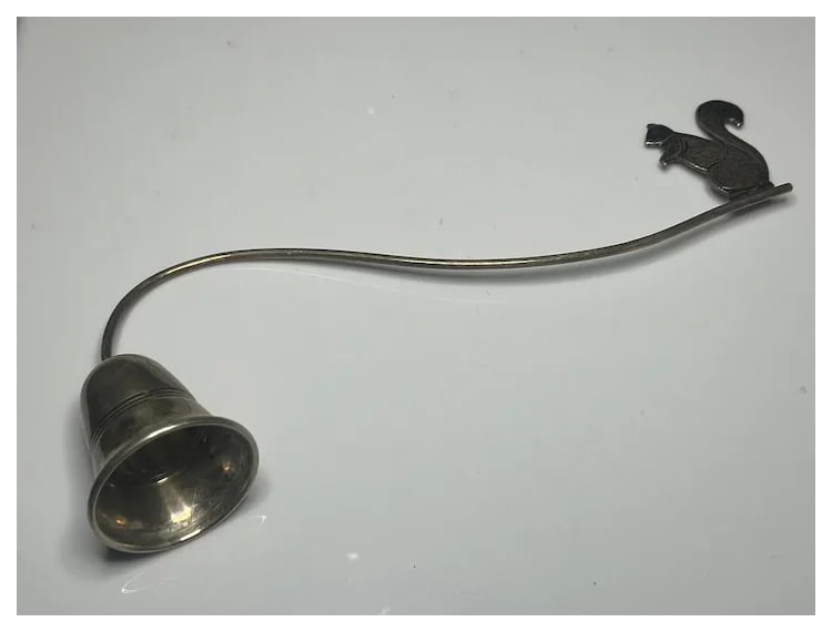 Vintage Sterling Silver Squirrel Candle Snuffer - 2