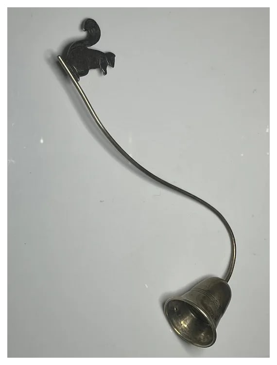 Vintage Sterling Silver Squirrel Candle Snuffer - 4