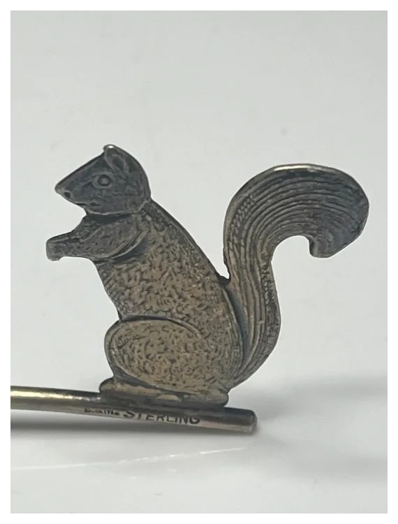Vintage Sterling Silver Squirrel Candle Snuffer - 7