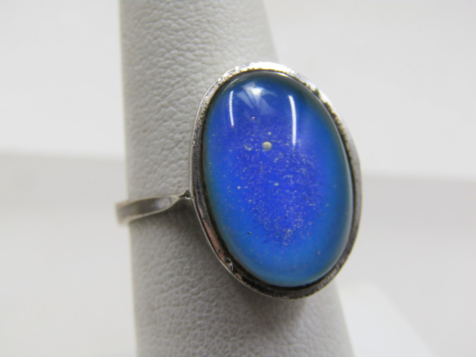 Vintage Sterling Silver Mood Ring, Sz. 7, - 2