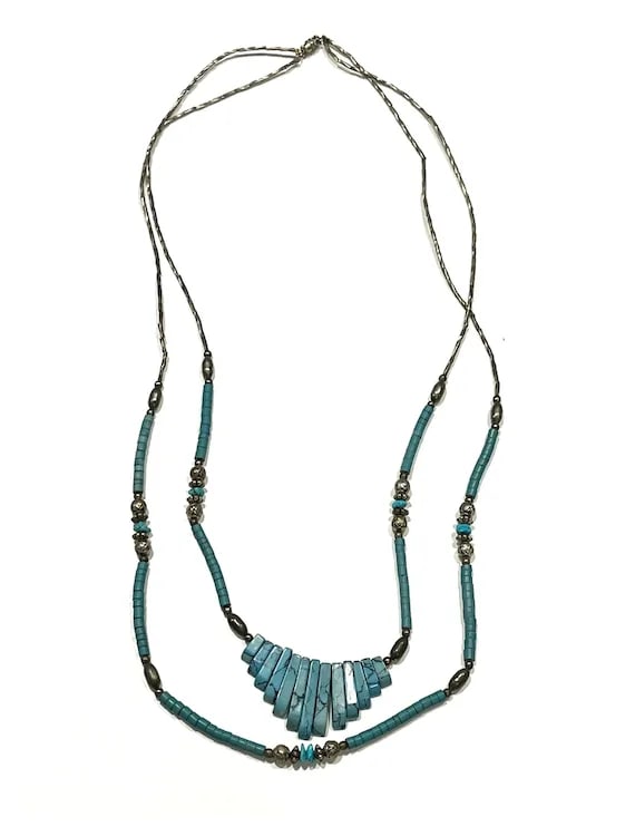 Vintage Native American Beaded Necklace - 2