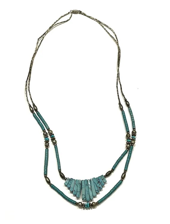Vintage Native American Beaded Necklace - 3