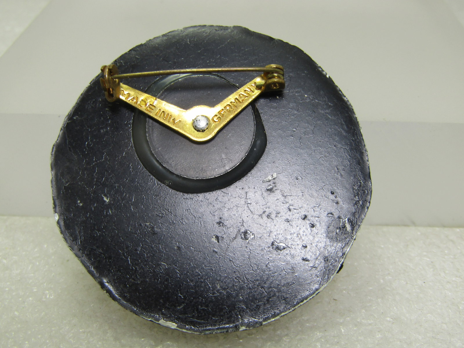 Vintage Faux Carved Scene Brooch, Made in Germany, 1950's-1960's - 5