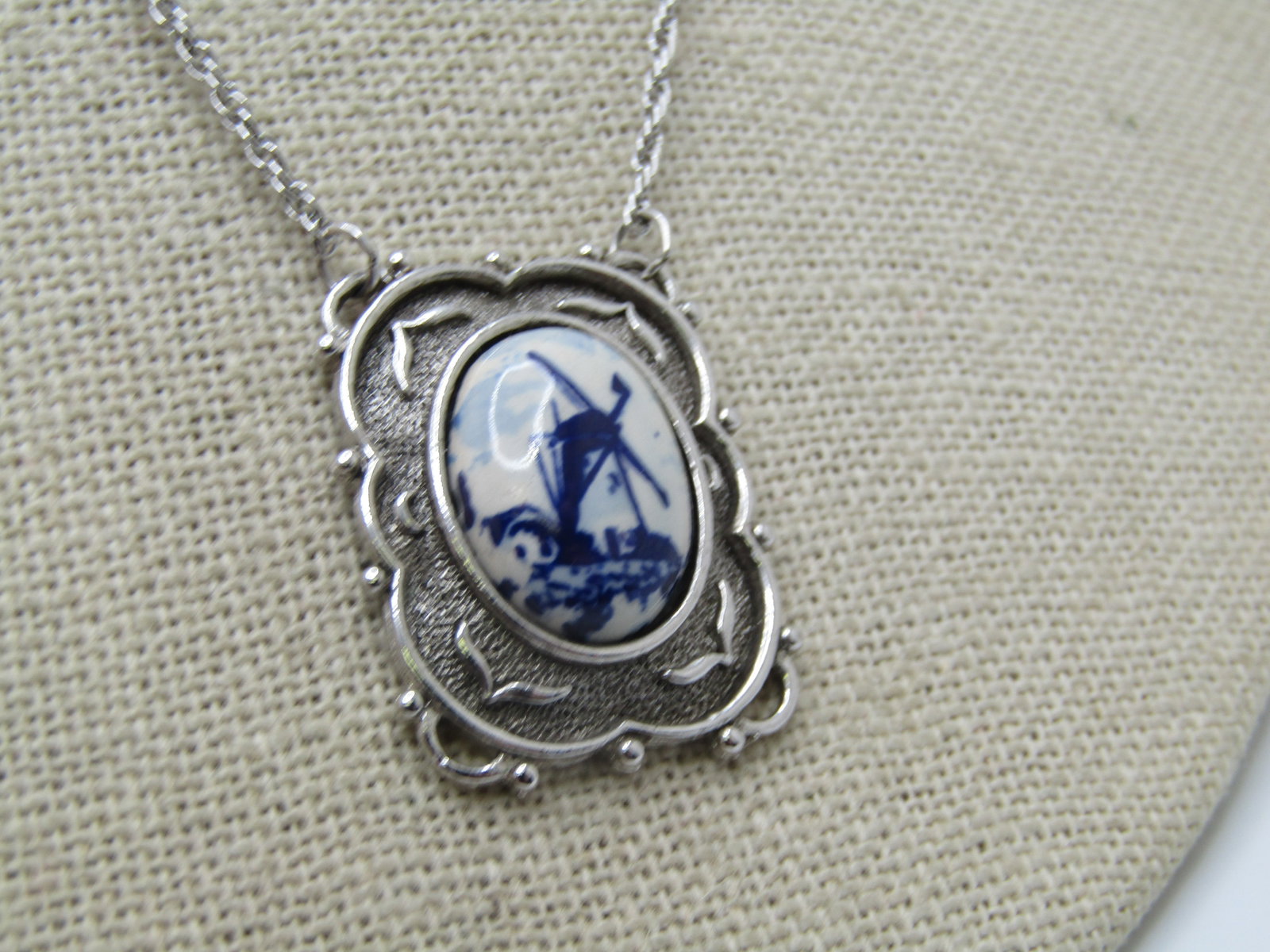Vintage Delft Necklace, 15", Sarah Coventry, 1960's-1970's - 2