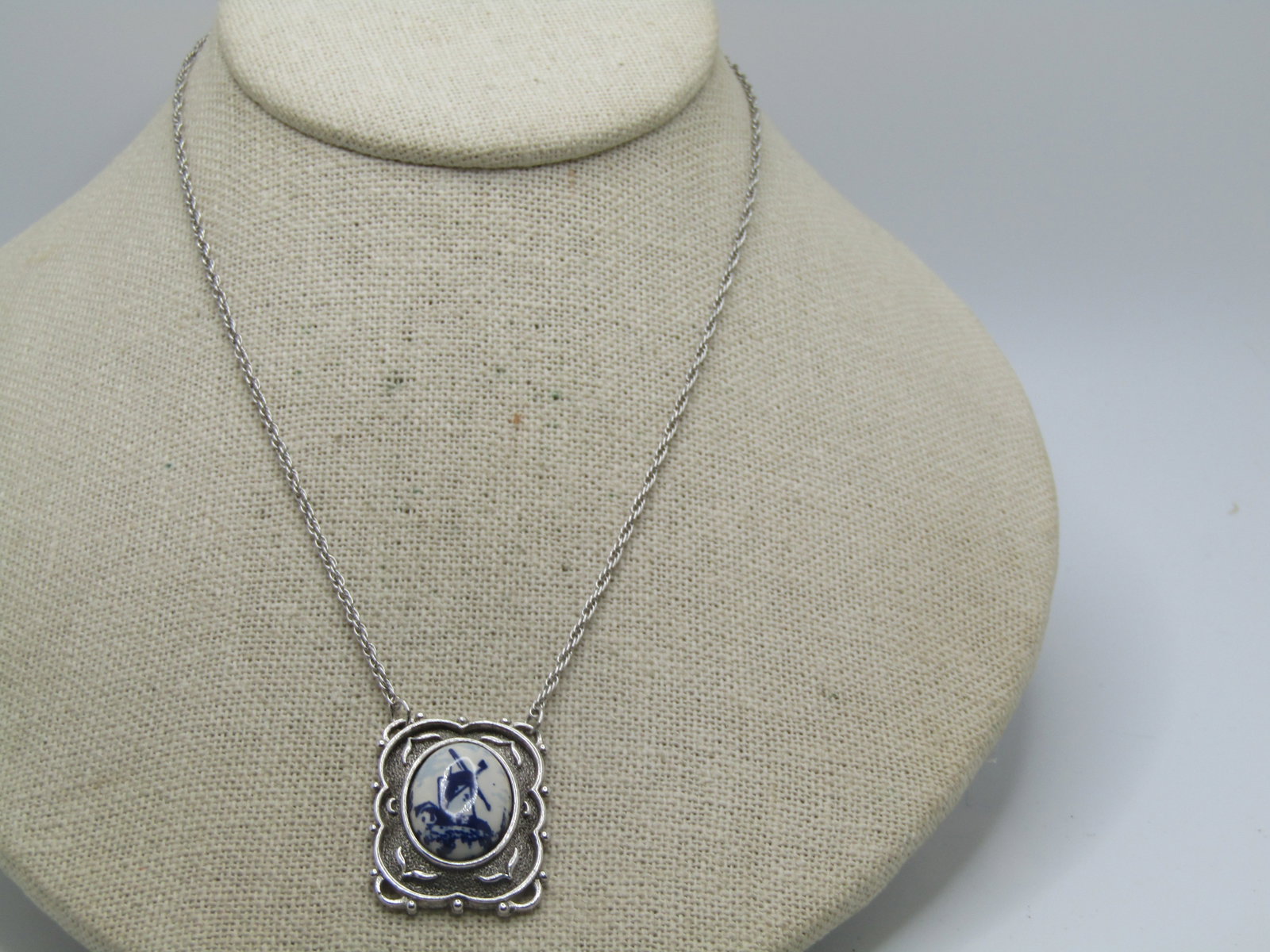 Vintage Delft Necklace, 15", Sarah Coventry, 1960's-1970's - 3