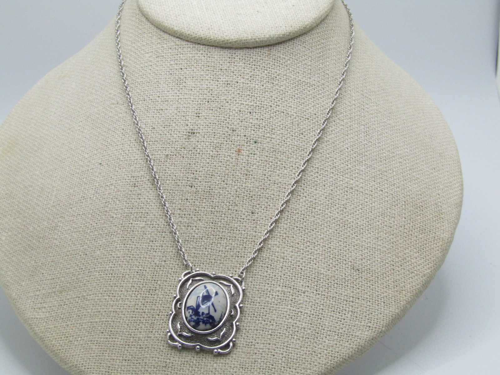 Vintage Delft Necklace, 15", Sarah Coventry, 1960's-1970's - 5