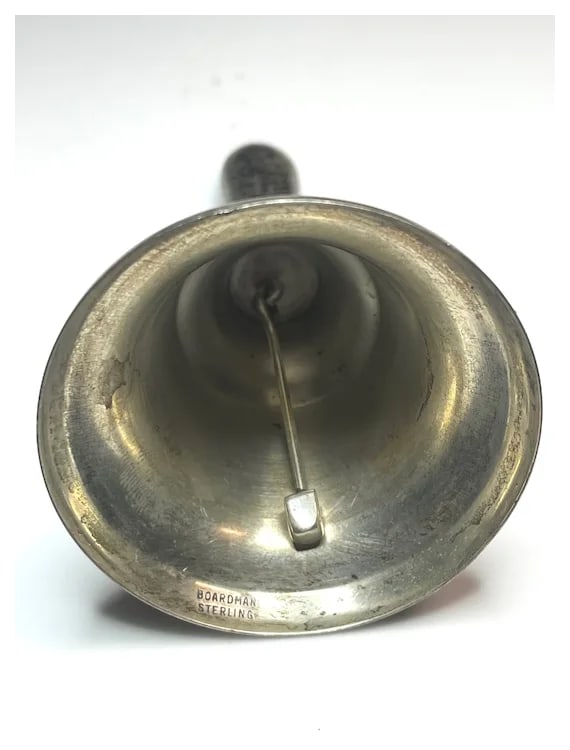 Vintage Boardman Sterling Silver School House/ Dinner Bell - 5