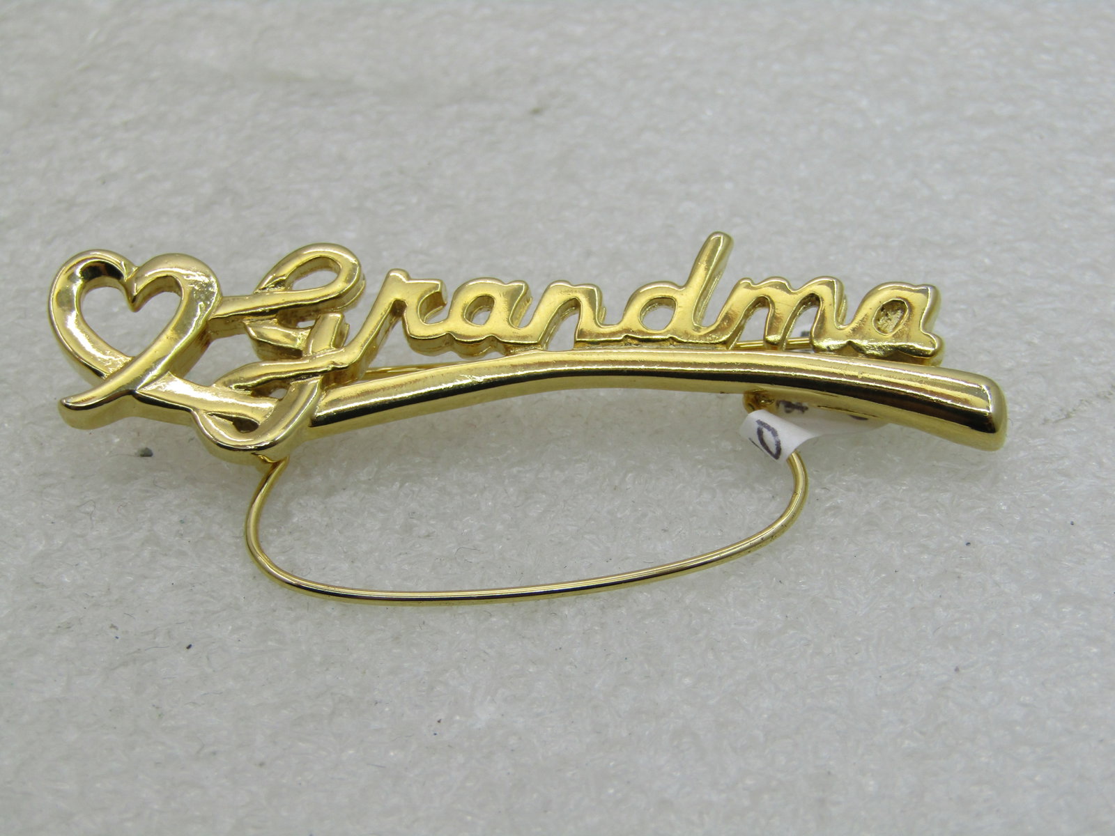 Vintage Grandma Heart Bar Brooch, Charm Brooch, Sarah Coventry, 1997, 2.75 - 4