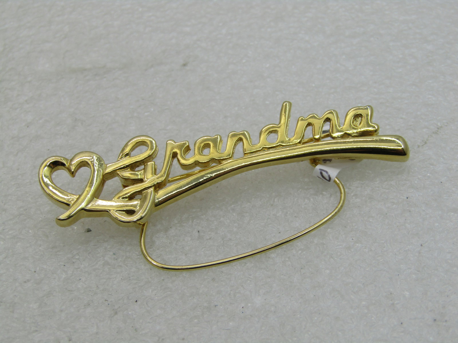 Vintage Grandma Heart Bar Brooch, Charm Brooch, Sarah Coventry, 1997, 2.75 - 5