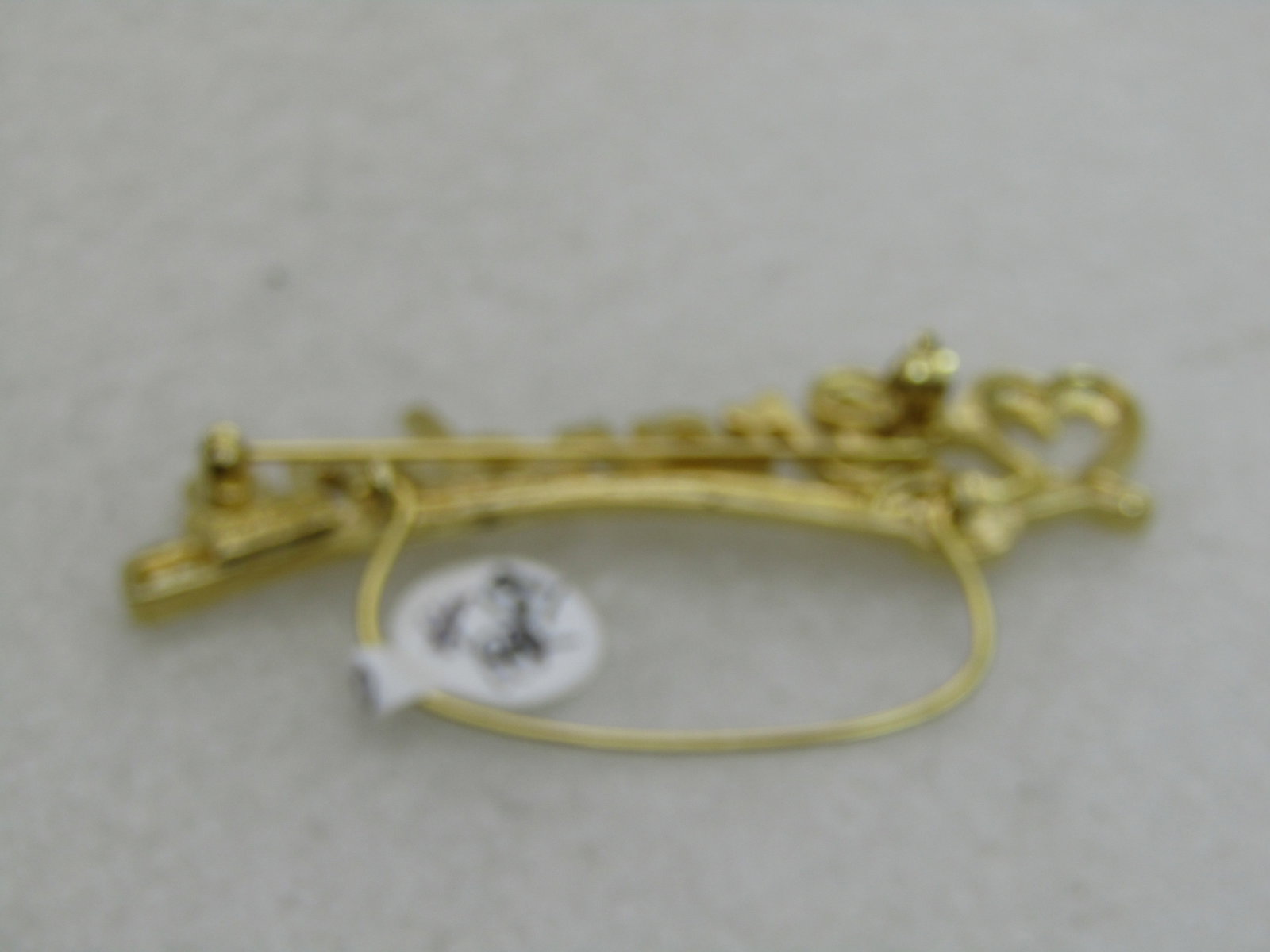 Vintage Grandma Heart Bar Brooch, Charm Brooch, Sarah Coventry, 1997, 2.75 - 6