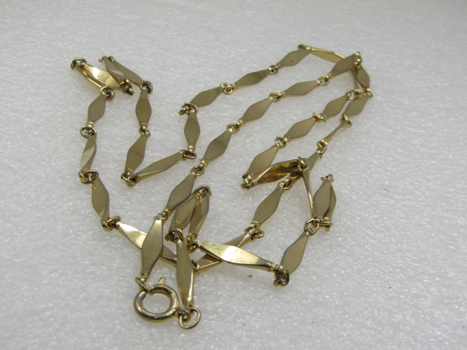 Vintage Gold Tone Tapered Bar Link Necklace 38", Gold Tone - 5