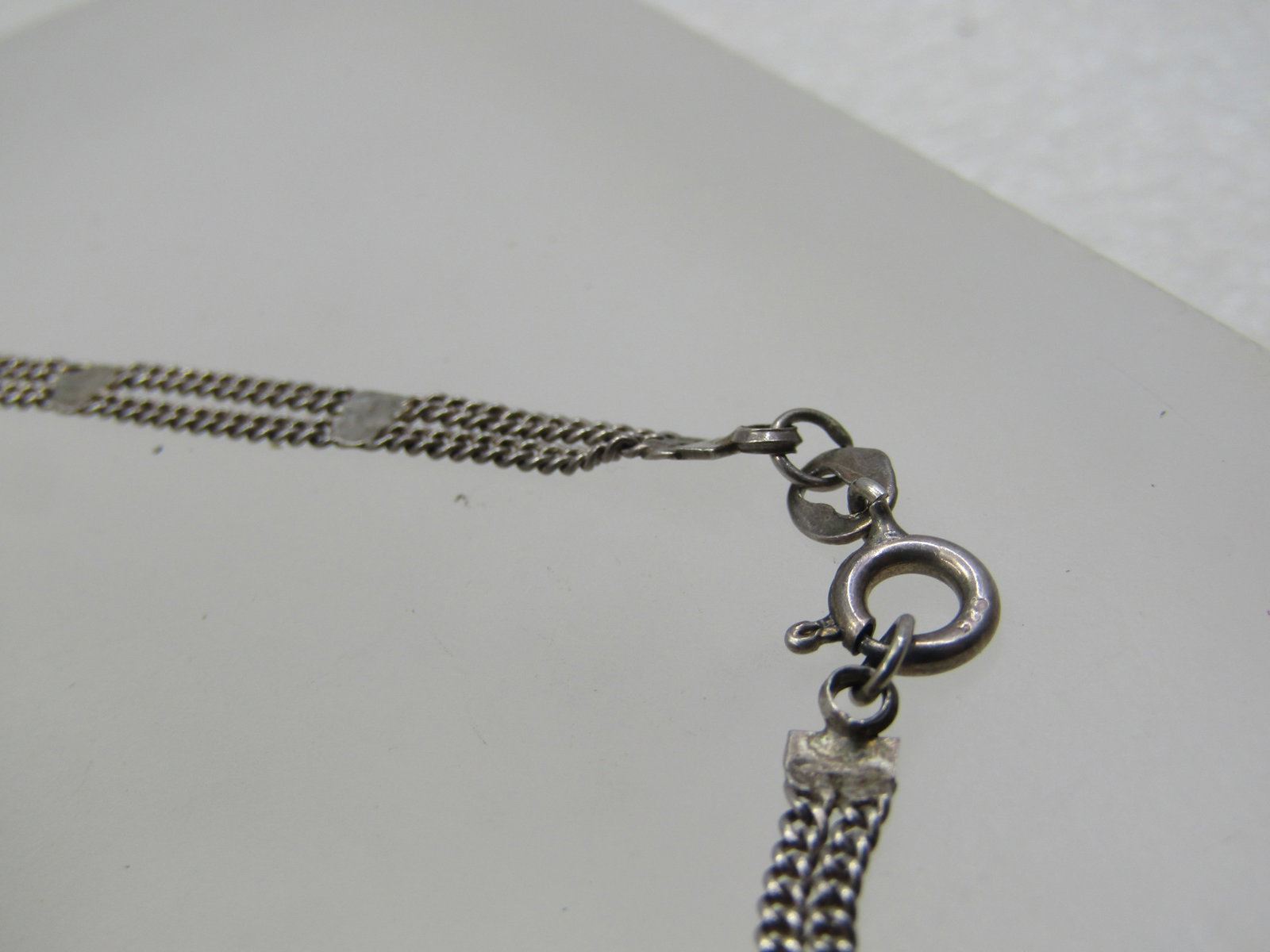 Vintage Sterling Double Strand Necklace, 18", 1960's-1970's - 7