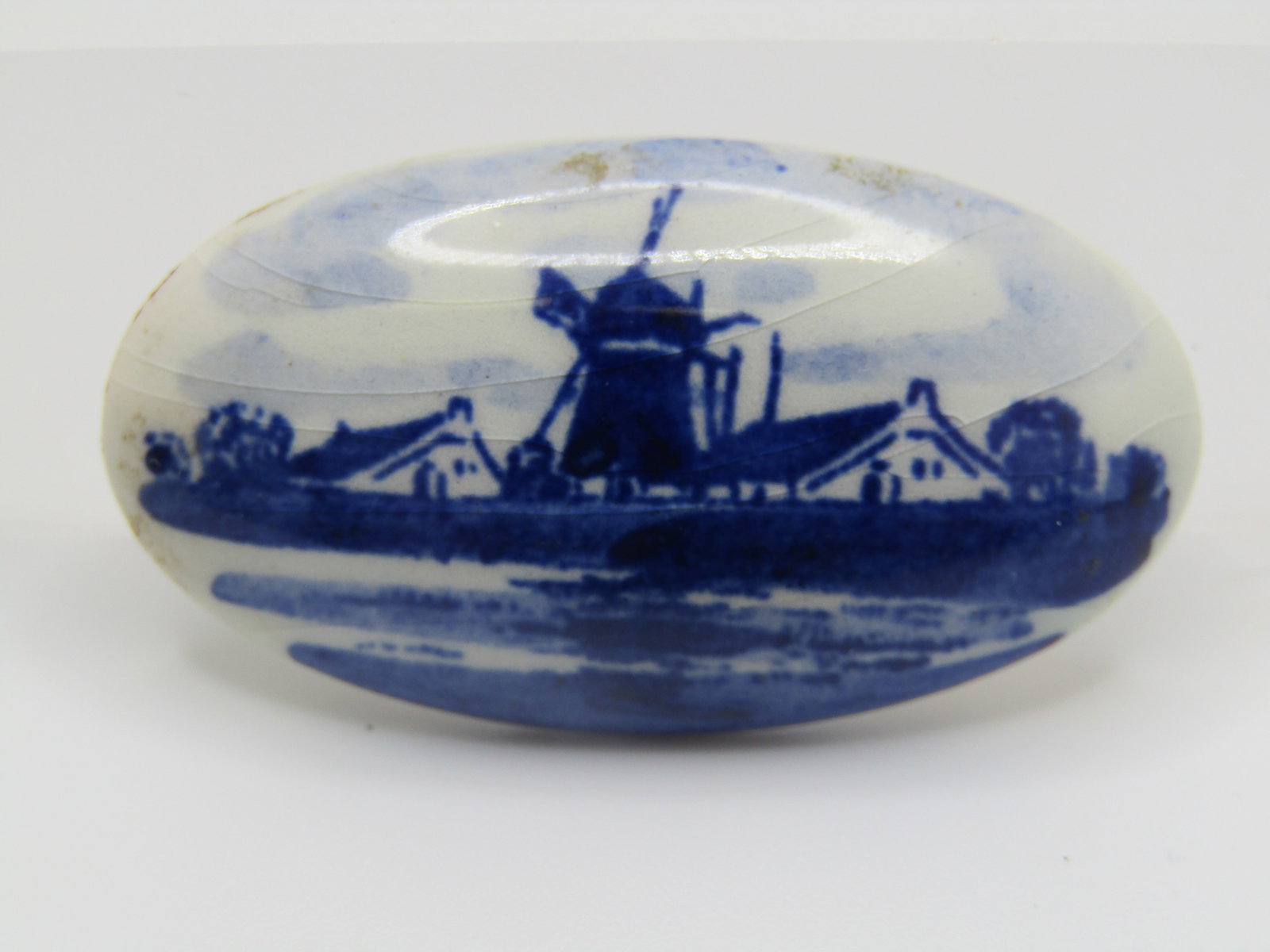 Vintage Delft, Holland Village Brooch, Hand-Painted, 1950's-1960's - 3