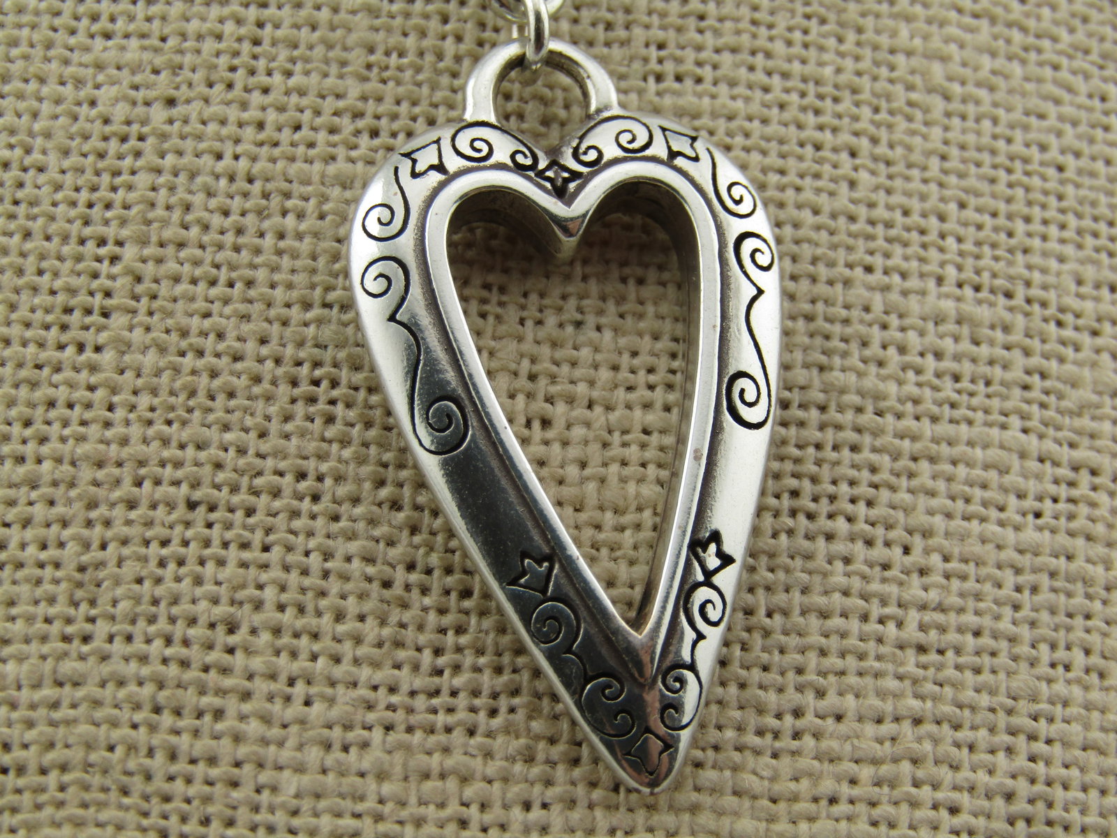 Brighton Double Heart Lariat Necklace, 18"-20", 1990's - 4