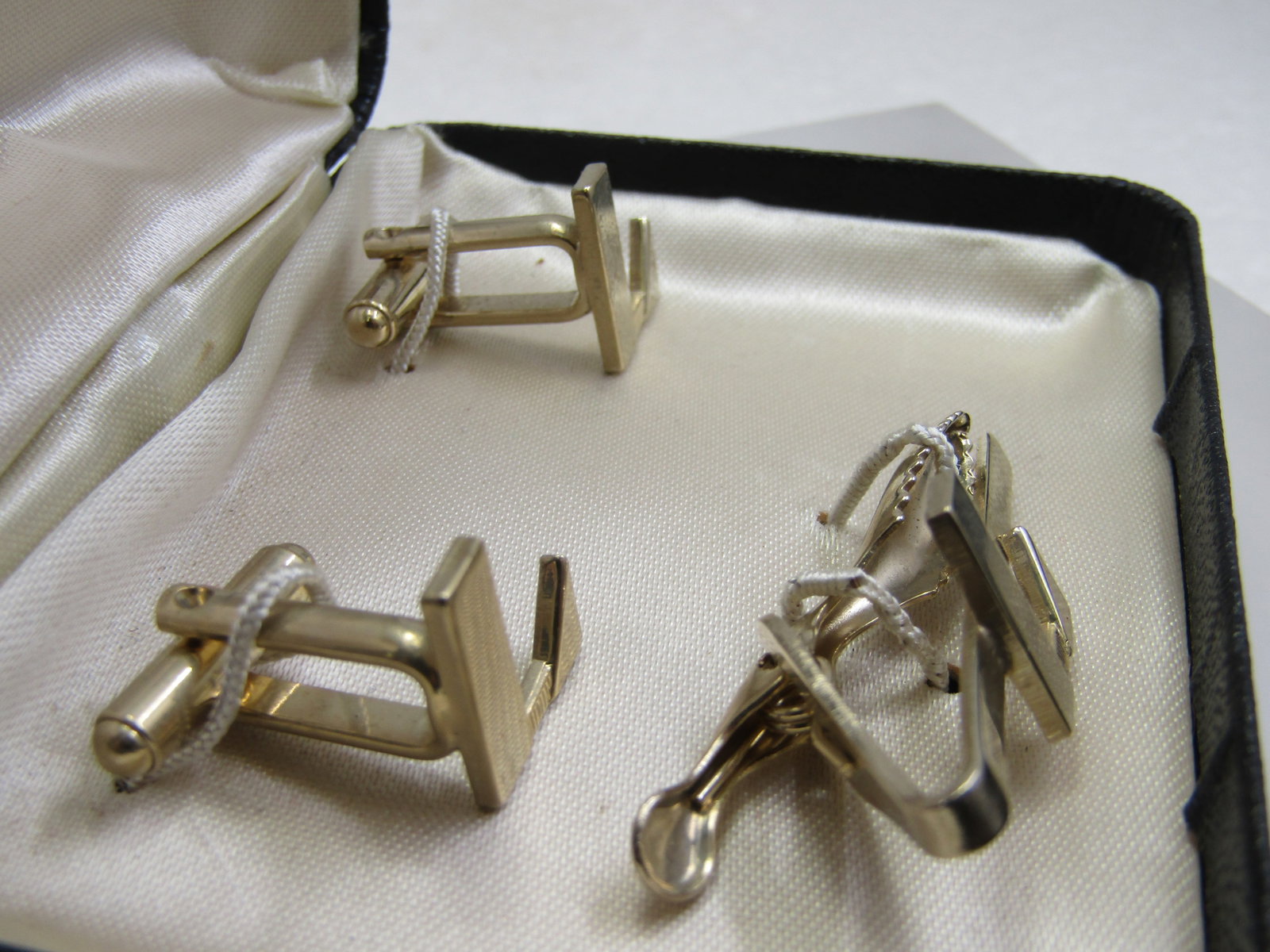 Vintage Initial L Cufflinks and Tie Clasp Set, Boxed, 1940's-1950's - 3