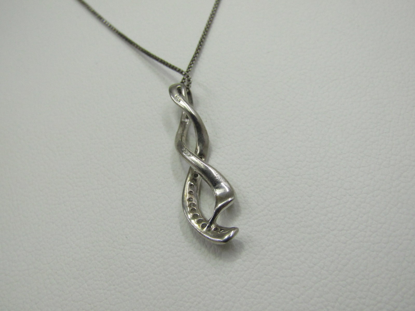 Sterling Silver Diamond Chip Journey Necklace, 18" - 5