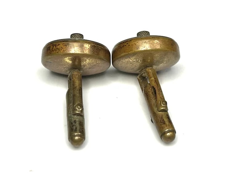 Vintage 1950's Spinning Roulette Wheel Cuff Link Set - 5