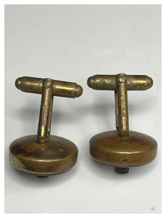 Vintage 1950's Spinning Roulette Wheel Cuff Link Set - 6