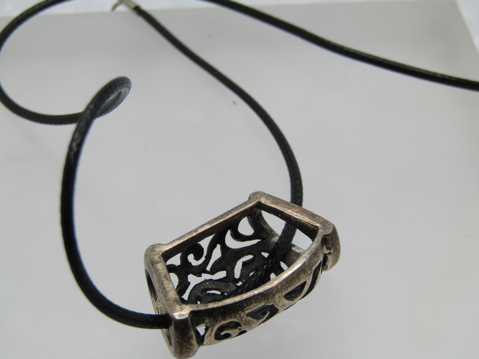 Vintage Sterling Scrolled Slide Necklace 20", 1990's - 6
