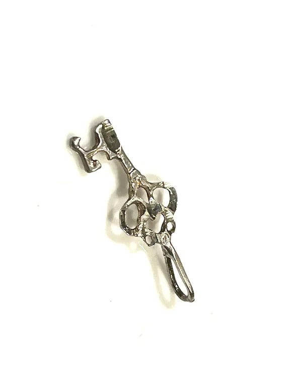 Vintage Sterling Silver Key Pendant - 4
