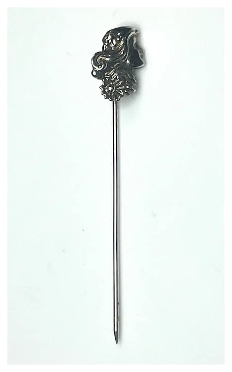 Vintage Art Nouveau Lady 12k GF Stickpin - 2