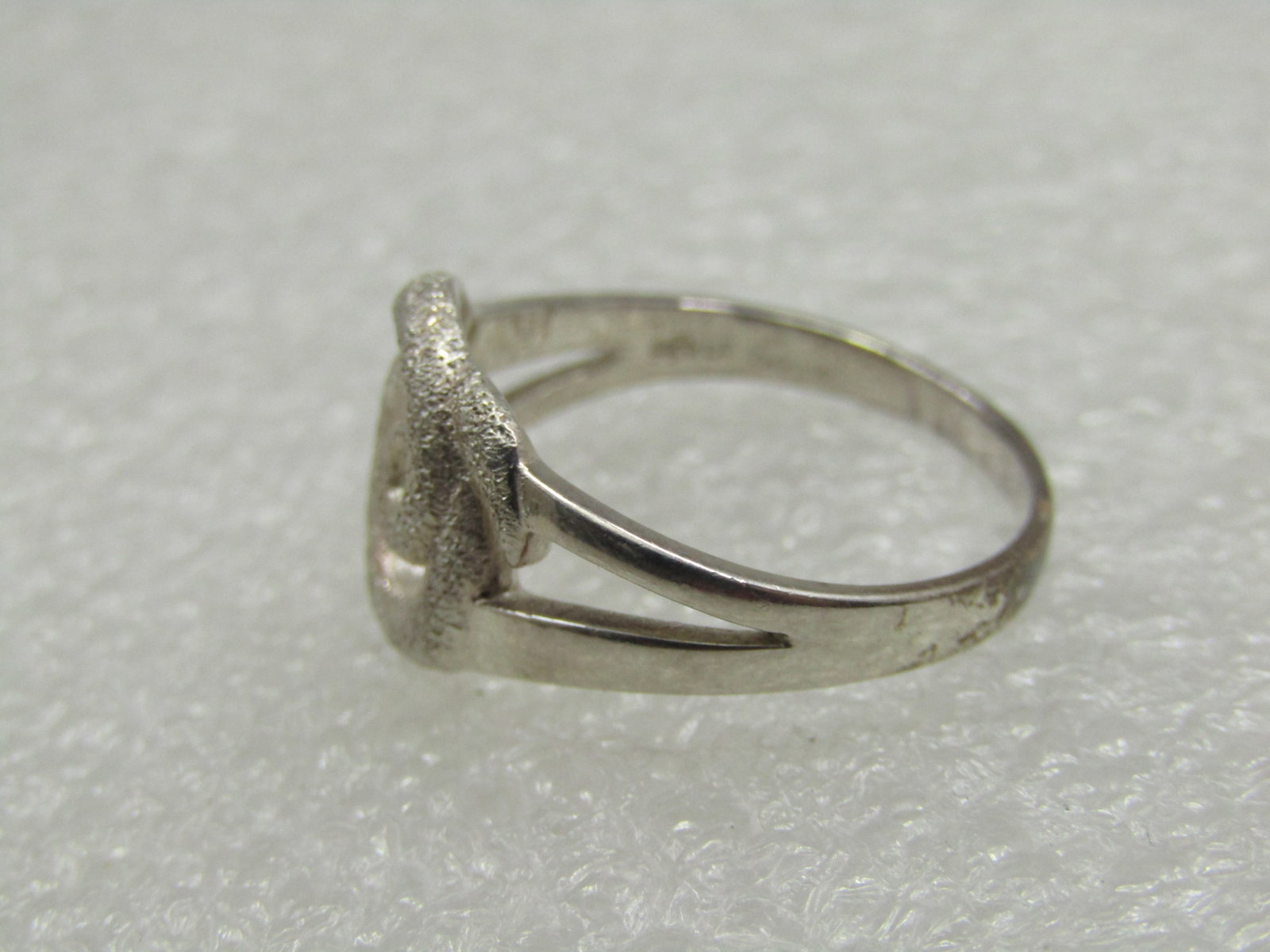 Sterling Textured Modern Looped Ring, Sz. 9.25, Signed STS - 7