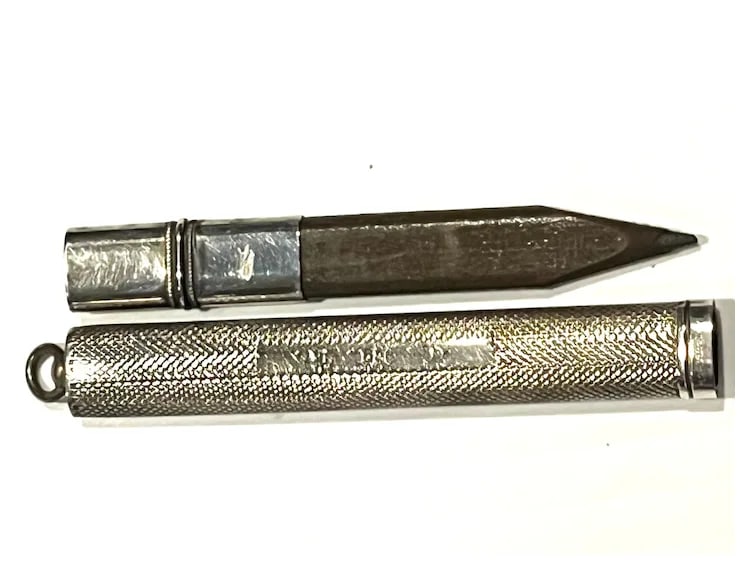 Edwardian Silver Carpenters Pencil Case/Pendant - 3