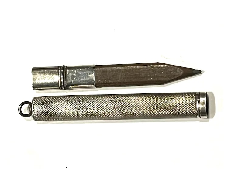 Edwardian Silver Carpenters Pencil Case/Pendant - 4