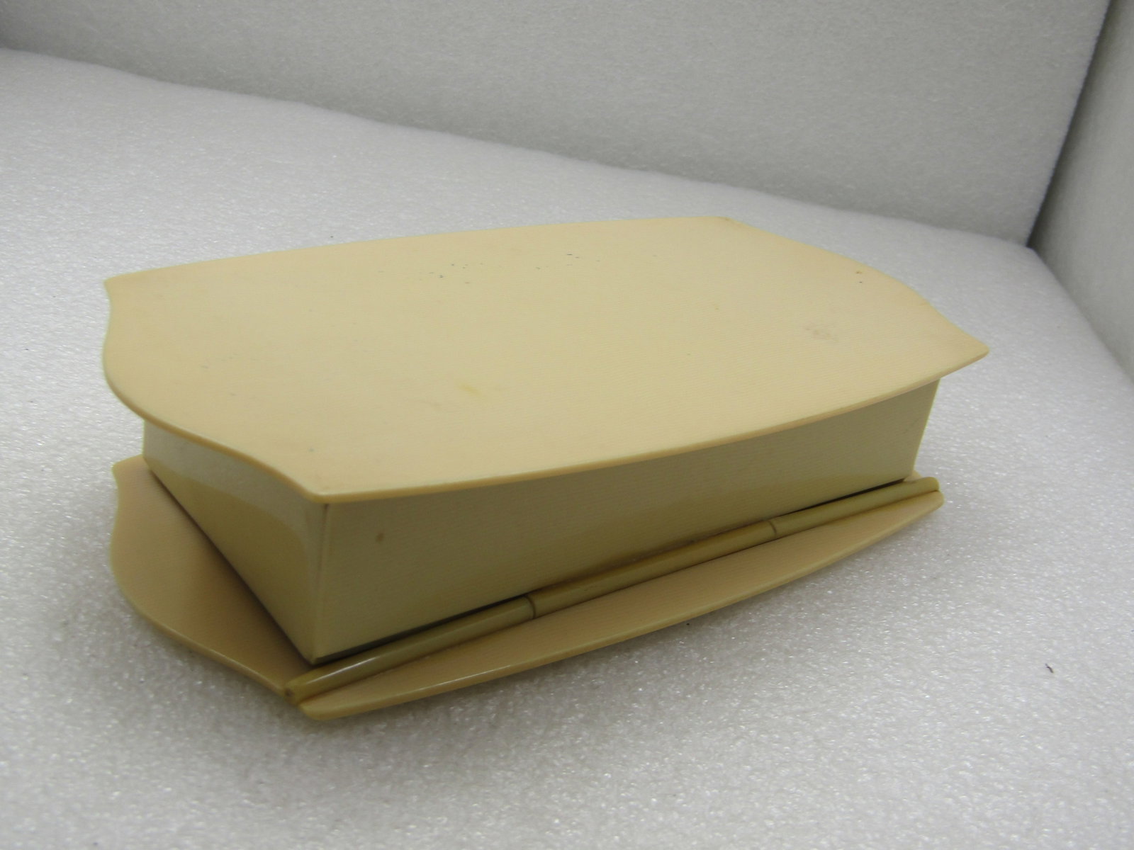 Art Deco Celluloid Jewelry Trinket Box, Velvet Lined - 6