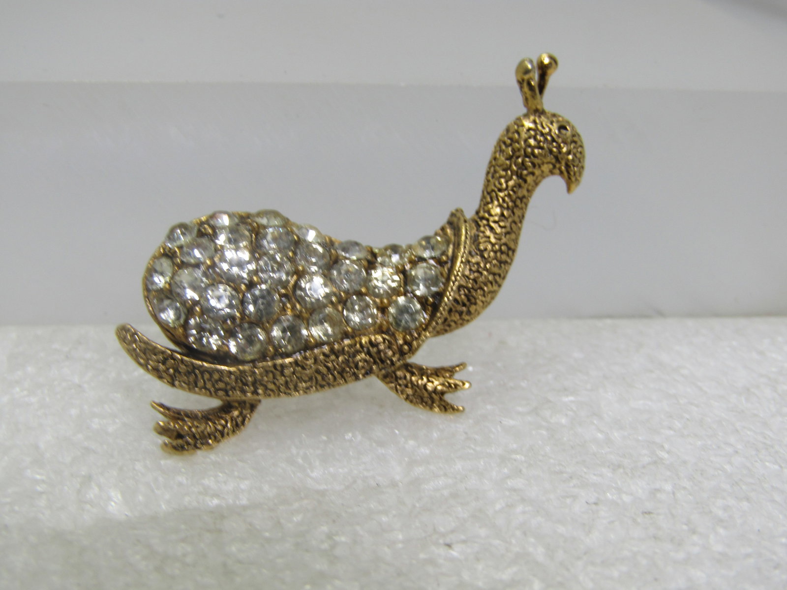 Vintage Rhinestone Snail Brooch, 1960's, 1.75" - 2
