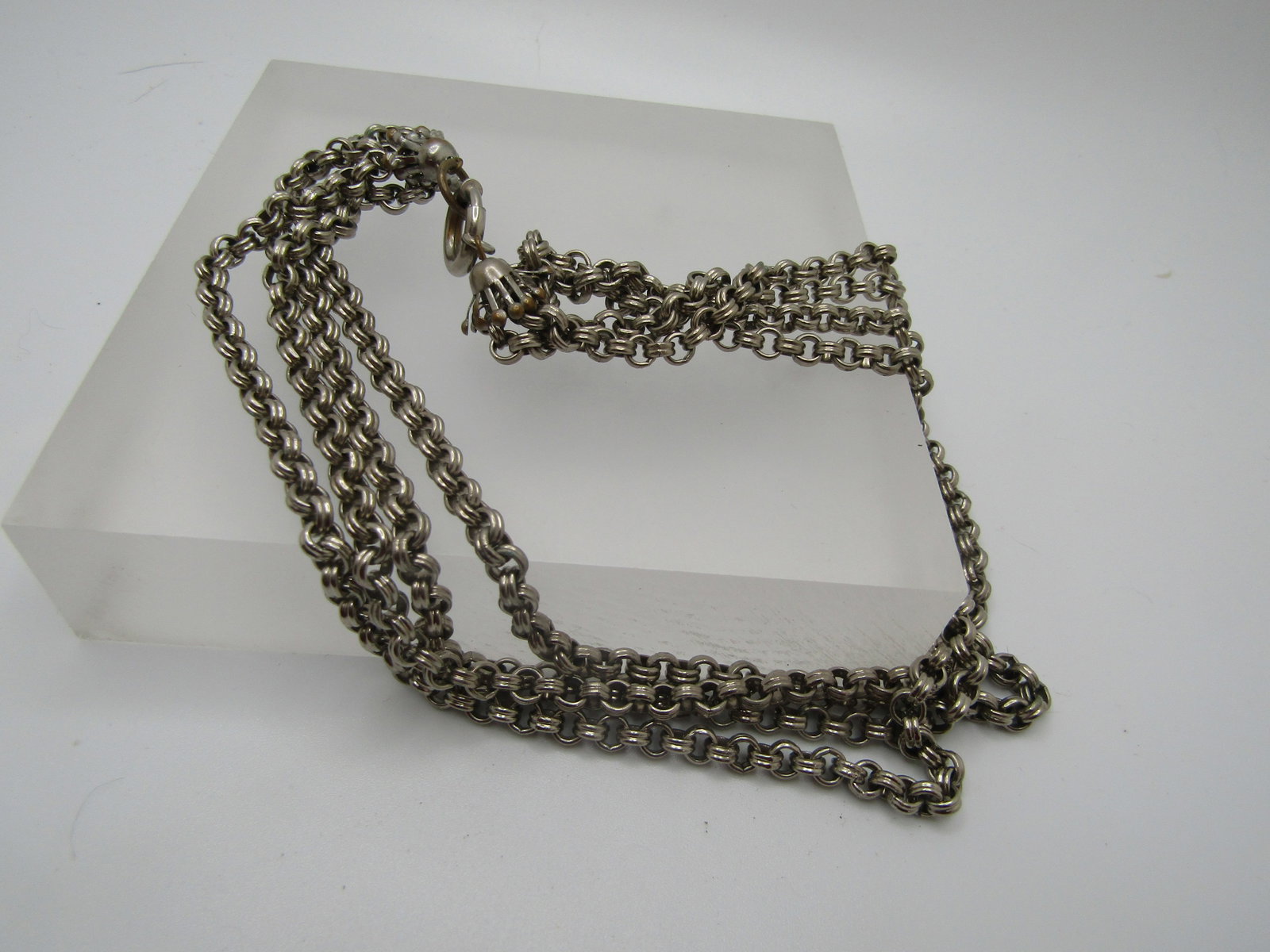 Vintage Four Strand Necklace, 1940's-1950's, 16" - 5