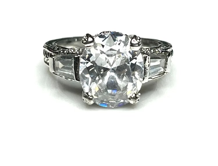 Vintage Estate Oversized Statement Filigree Engagement Ring - 2