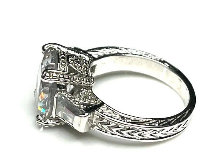 Vintage Estate Oversized Statement Filigree Engagement Ring - 3